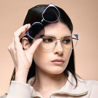 Lunettes de soleil polarisées TR90 tendance à clip magnétique pour femme, motif léopard rose, 2-en-1, 2026