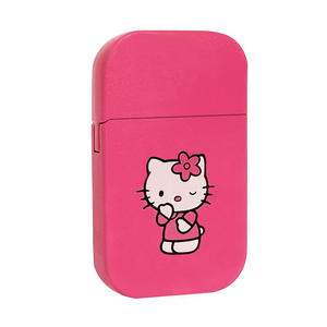 Encendedor Moderno Rosa de Hello Kitty, Diseño de Llama Rosa Resistente al Viento, Encendedor Metálico Bonito para Chicas, para Cigarrillos, para Regalos - Product Image 1