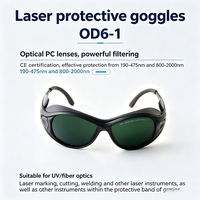 Gafas HXLASER 1064nm Od6 800-2000nm para Impresión Láser de Fibra, Soldadura, Grabado y Corte, OD6 0D8, con Certificación CE