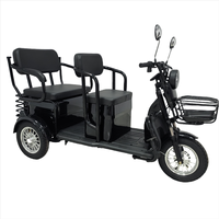 Tricycle électrique Holladay 500W 60V avec 3 places et siège de rangement, trike à 3 roues, scooter pour personnes âgées pour les trajets familiaux de courte durée