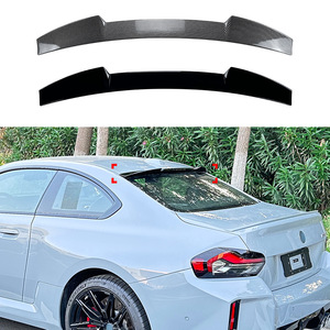 สปอยเลอร์หลัง BMW ซีรีส์ 2 รุ่น G42 G87 คูเป้ สีดำพ่นเงา ลายคาร์บอนไฟเบอร์ แบบ Ducktail วัสดุ ABS สำหรับฝากระโปรงท้าย ปี 2022+ - Product Image 1