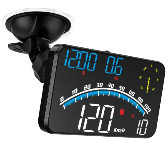 G10 ขายร้อน Hud GPS นาฬิกา Speedometer เกจกระจกหน้ารถโปรเจคเตอร์ยานยนต์เตือนการขับขี่ AlarmCar Head Up จอแสดงผล