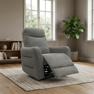 Modern Fabric Recliner Chair <b>Electric</b> Power One Seat Hotel Sofa <b>Bed</b> Contemporary Design Metal Frame High-Density Foam - Product Image 4
