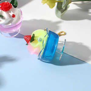 Nuevo llavero con forma de taza de helado simulado de verano, colgante creativo para mochila, regalo de recuerdo - Product Image 3