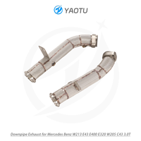 Tuyau d'échappement droit YT avec isolation thermique pour Mercedes Benz W213 E43 E400 E320 W205 C43 3.0T