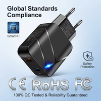 Chargeur de téléphone portable 28W Quick Charge 3.0 avec double port USB, adaptateur secteur intelligent portable rapide pour téléphone mobile