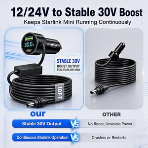 <span class=keywords><strong>Cable</strong></span> de Alimentación de Encendedor de Cigarrillos con Pantalla Digital Impermeable a Corriente Continua para Starlink Mini, <span class=keywords><strong>Cable</strong></span> de Cargador de Coche con Elevador de Voltaje de 30 V, 3 Metros - Product Image 2