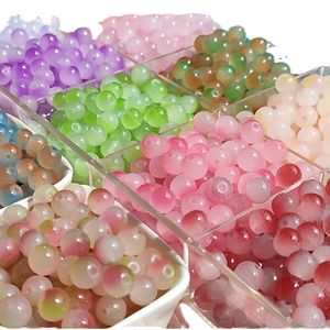 Venta al por Mayor de Accesorios de Joyería FanWan, Cuentas de Vidrio Degradado de Dos Colores, 8mm, Hechas a Mano, para Pulseras DIY, Sueltas, para la Creación de Joyas - Product Image 4