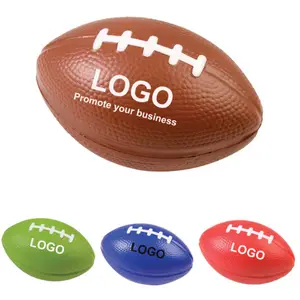 ActEarlier - Bola macia de brinquedo infantil com logotipo personalizado, mini bola de PU de 5 polegadas para futebol americano