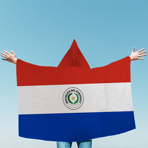 Cape avec capuche drapeau du Paraguay 3x5 pieds, Bandera Del Paraguay pour la célébration de l'Indépendance Nationale et les supporters de football - Product Image 4