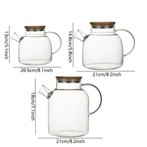 <span class=keywords><strong>Teiera</strong></span> in vetro borosilicato alto soffiato a mano-bollitore in vetro resistente al calore <span class=keywords><strong>per</strong></span> tè sfuso, sicuro <span class=keywords><strong>per</strong></span> fornelli e microonde - Product Image 6