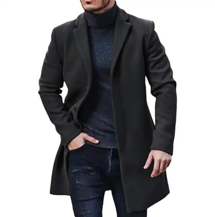 wholesale men's Winter Heavyweight Warm Single Breasted Coats multi-color multi-size men coat
