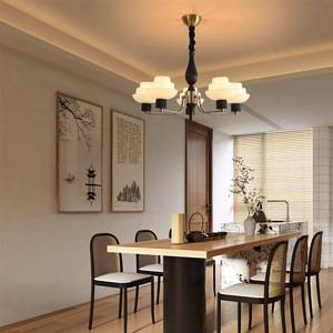 Lámpara de techo redonda dorada de estilo retro francés con LED E27 y múltiples cabezales para dormitorio o estudio. - Product Image 2