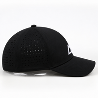 Chapeau de timbre de mode Logo blanc imperméable à l'eau découpé au laser perforé imperméable extérieur personnalisé casquette de Baseball en Polyester à 6 panneaux