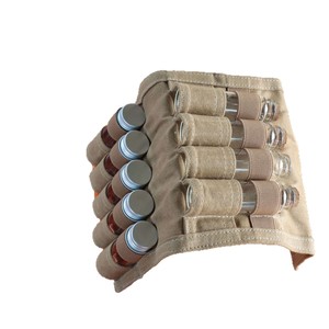 Condiment Bottle Storage Bag 9 Glass Bottles Canvas Camping Picnic Set - Product Image 5