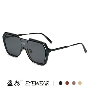 Oversized Square Sunglasses Yellow Lens UV400 Protection Unisex Plastic And Metal <b>Frame</b> - Product Image 5