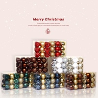 Ensemble de boules de Noël modèle SD-AS, 36 pièces, décorations colorées suspendues pour arbre de Noël, fenêtre, fête, petites décorations pendantes