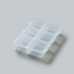 กล่องยาพลาสติกแบบพกพา 6 ช่อง ปลอดสาร BPA สำหรับใส่กระเป๋าหรือกระเป๋าเสื้อ สีฟ้า ปรับแต่งได้ - Product Image 4