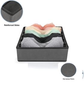 Underwear Drawer Closet Organizer, Foldable Fabric Dresser <strong>Storage</strong> <strong>Box</strong> for Bras Socks Briefs <strong>Ties</strong> Belts Lingerie Clothes - Product Image 1