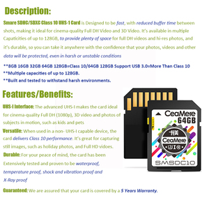 Ceamere <span class=keywords><strong>carte</strong></span> <span class=keywords><strong>Mémoire</strong></span> D'origine 128GB Caméra PSP GPS Cartes De Stockage 4GB 8GB 32GB 64GB 256 GO <span class=keywords><strong>Mémoire</strong></span> Classe 10 Kort Gros TF <span class=keywords><strong>Carte</strong></span> 128 GO - Product Image 4