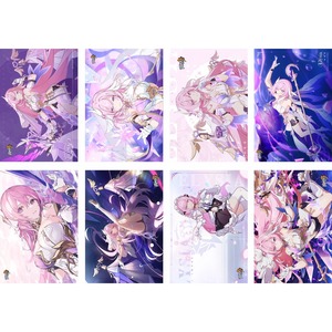 Ensemble de 8 affiches en relief Anime Azur Lane, impressions murales HD non encadrées de 42x29cm avec texture en relief tactile - Product Image 3