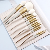 Ensemble de Pinceaux de Maquillage Synthétiques Professionnels sur Mesure Marque Privée en Gros 14 pièces pour le Visage et les Yeux