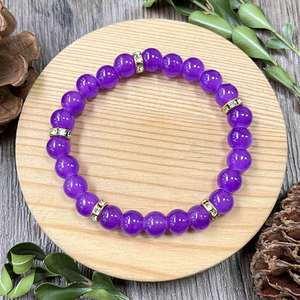 Bracelet en pierre naturelle avec perles de verre colorées, énergie curative, logo personnalisé pour les grossistes, service de regroupement de produits - Product Image 1