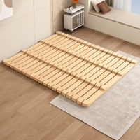 Lit moderne et confortable en bois massif, lit surélevé en tatami épais, résistant à l'humidité, respirant, structure en rangée pour maison locative, lit pliant
