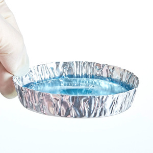 Bac de pesée en aluminium pour laboratoire, avec poignée, pour peser des échantillons en poudre et liquides - Product Image 2