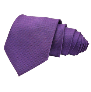Wholesale <strong>Ties</strong> in Stock 20 Pcs MOQ Classic Purple Solid Color Series Men's Necktie Polyester Woven Skinny Business Neck <strong>Tie</strong> - Product Image 5