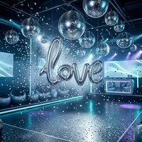 Décorations de fête pour la Saint-Valentin, ballons « Je t'aime », ballons en mylar dorés rose et rouges, mini ballons en forme de lettres, ballons en feuille d'aluminium « Amour »