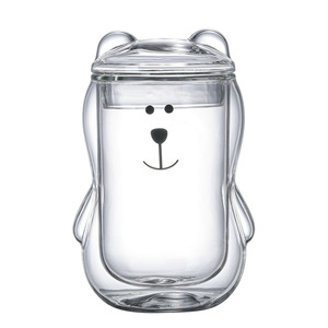 Nueva <span class=keywords><strong>Taza</strong></span> <span class=keywords><strong>de</strong></span> Vidrio <span class=keywords><strong>Kawaii</strong></span> <span class=keywords><strong>de</strong></span> Doble Pared con Aislamiento Térmico, en Forma <span class=keywords><strong>de</strong></span> Oso, para el Hogar, <span class=keywords><strong>Taza</strong></span> <span class=keywords><strong>de</strong></span> Café <span class=keywords><strong>de</strong></span> Vidrio Borosilicato con Tapa - Product Image 5