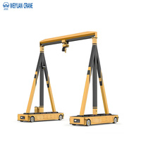 Grue portique monopoutre mobile Weiyuan de 1 à 5 tonnes avec commande PLC, moteur et boîte de vitesses, hauteur de levage de 9 m, télécommande