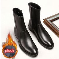 Bottines Chelsea pour homme au design classique, bottes de cow-boy en cuir véritable pour homme, tailles 37-45