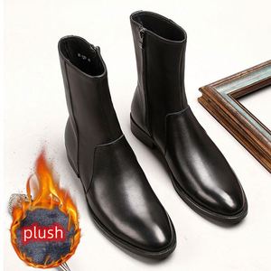 Bottines Chelsea pour homme au design classique, bottes de cow-boy en cuir véritable pour homme, tailles 37-45 - Product Image 2