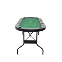 Table de poker Texas pliable ovale pour 8 joueurs, sur mesure en gros, table de jeu professionnelle pour événements de Blackjack et de Mahjong
