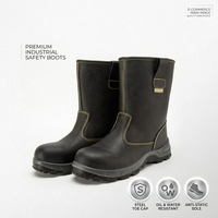 Bottes de travail en cuir de vache imperméables et anti-coupures, respirantes, antidérapantes pour hommes, utilisation de sécurité, logo personnalisé, ISO CE