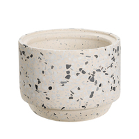 Pot de fleurs en béton personnalisé, jardin, utilisation de Style Terrazzo rond intérieur extérieur ciment Succulent jardinière ciment Pot de fleurs