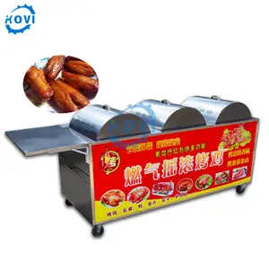 Industri 4 Batang Batubara Ayam Steam Mesin Pemanggang Ayam Grill Roaster Mesin untuk Dijual
