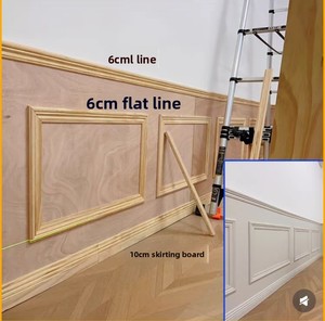 Moulures de plafond en bois massif modernes - Durables, écologiques, imperméables, anti-insectes pour hôtels, villas, décoration intérieure - Product Image 6