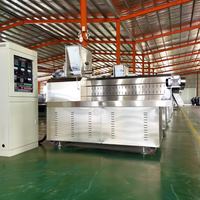 Ligne de production de snacks entièrement automatisée CE pour produits céréaliers : extrudeuse de maïs soufflé et mélangeur-friteuse de chips de maïs, capacité 100-150 kg/h