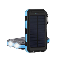 Banco de Energía Solar con Linterna LED de 20000 mAh, Cargador Solar de Emergencia Portátil, Bancos de Energía Multifunción