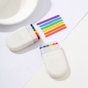 Crayons lavables à l'huile blancs arc-en-ciel avec logo personnalisé pour événements sportifs de football, peinture sur le visage, fêtes, festivals, promotionnels - Product Image 3