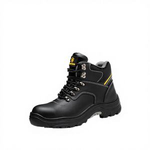 High Quality <b>Men's</b> Black Safety Work <b>Boots</b> with Anti-Slip <b>Waterproof</b> Steel Toe Multi-Functional Insoles Leather Upper for Winter - Product Image 4