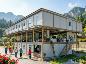 Modules d'hébergement conteneurs 3 niveaux à livraison rapide avec escalier pour camping, Airbnb ou <span class=keywords><strong>logement</strong></span> <span class=keywords><strong>de</strong></span> travailleurs - Product Image 3