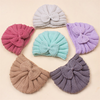 Chapeau en laine pour enfants, bonnet tricoté, chapeau à capuche pour bébé, chapeau noué au crochet pour bébé, accessoires pour enfants d'inspiration indienne, hiver