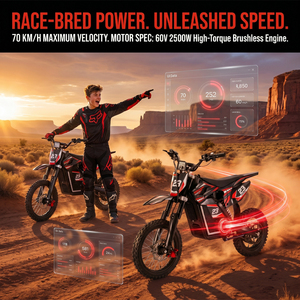 Motocicleta Deportiva Hidráulica con Velocidad de 70 km/h, Batería de Litio de 60V, Motor de Alto Rendimiento, Capaz de Alcanzar Altas Velocidades - Product Image 3