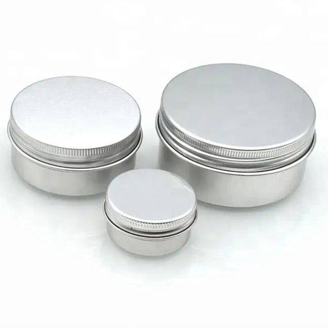 Stoples Aluminium Kosong Putih, untuk Lilin Teh Permen 2 Oz 4 Oz 6 Oz