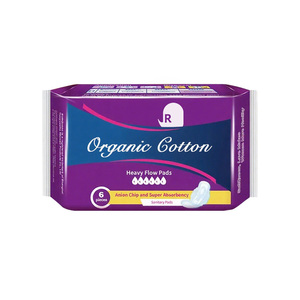 Serviettes hygiéniques biodégradables en coton biologique, super absorbantes et respirantes, pour usage quotidien et nocturne - Product Image 1