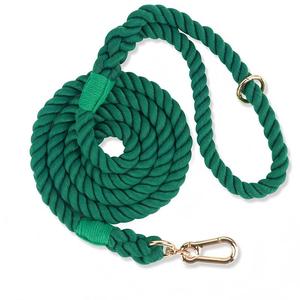 Correa para Perro con Diseño de Cuerda Trenzada Resistente y Herrajes Metálicos Dorados, Cómoda para Paseos Diarios - Product Image 4